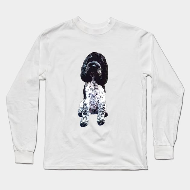 Cockapoo Cockerpoo Blue Roan Long Sleeve T-Shirt by ElegantCat